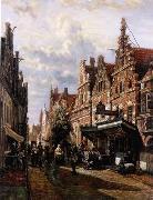 European city landscape, street landsacpe, construction, frontstore, building and architecture. 165 unknow artist